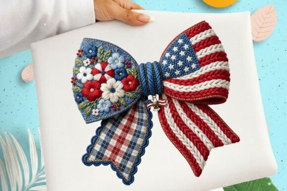 American Bow Png, Faux Yarn Coquette Png: A Digital Asset for Creative Expression