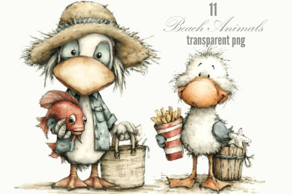 Beach Animals PNG Clipart for Creative Projects