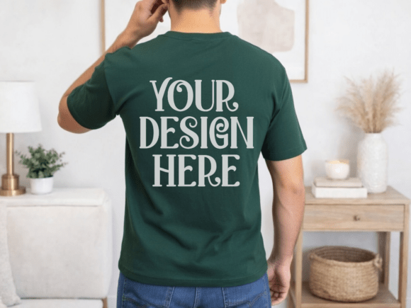 Bella Canvas 3001 Forest Green Mockup