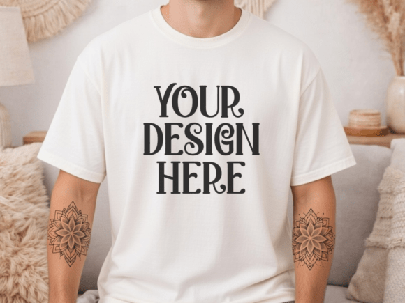 Bring Your Design to Life with Gildan 5000 Natural T-Shirt Mockups