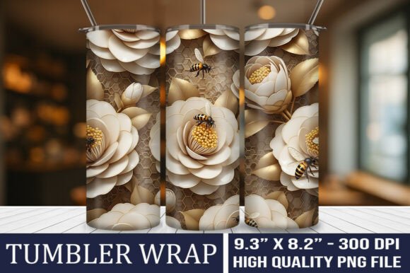 Camellia Flower Honeycomb Tumbler Wrap: A Fusion of Art and Function