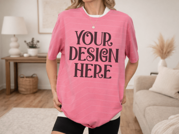 Charity Pink Bella Canvas 3001 Mockup