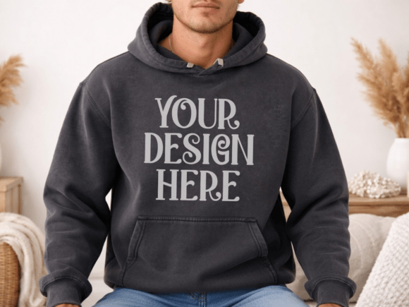 Comfort Colors 1467 Pepper Hoodie Mockup