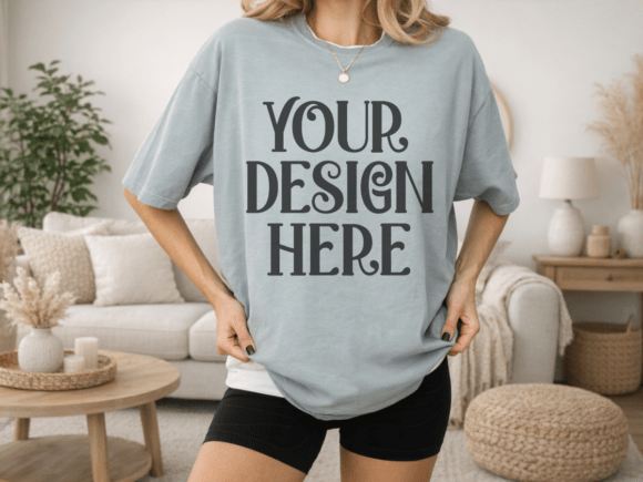 Comfort Colors 1717 Granite Shirt Mockup