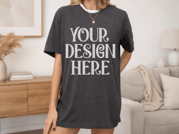 Dark Heather Bella Canvas 3001 Mockup: A Strategic Tool for Designers and Creators