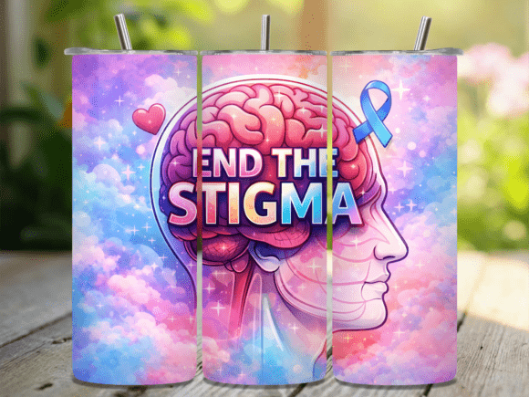 End the Stigma Mental 20oz Tumbler Wrap: A Tool for Advocacy and Everyday Use