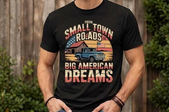 From Small Town Roads to Big American Dreams: A Graphic That Captures the Spirit of America