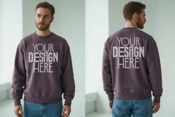 Gildan 18000 Plum Sweatshirt Front Ba: A Versatile Choice for Design and Presentation