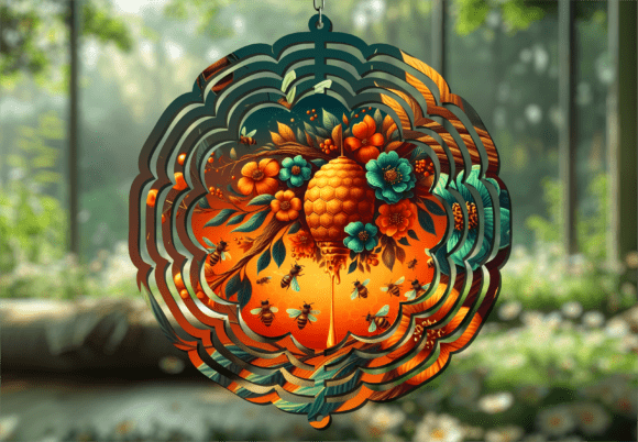 Honeycomb Dripping Honey Wind Spinner: A Unique Addition to Outdoor Decor