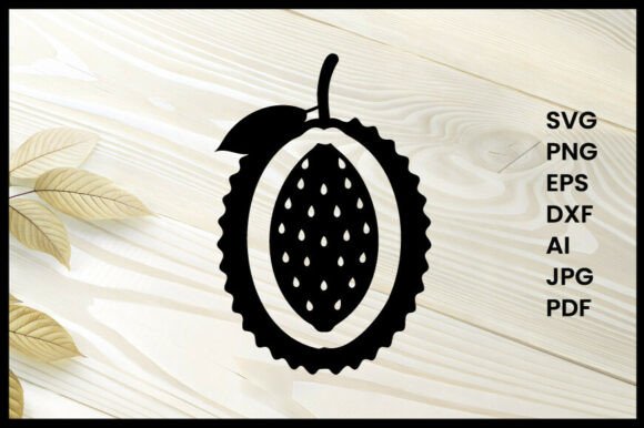 Lychee Seed Silhouette Illustration