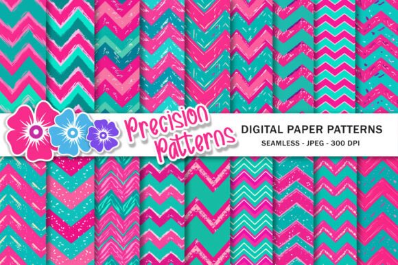 Pink and Teal Chevron Pattern: A Versatile Design for Creative Projects
