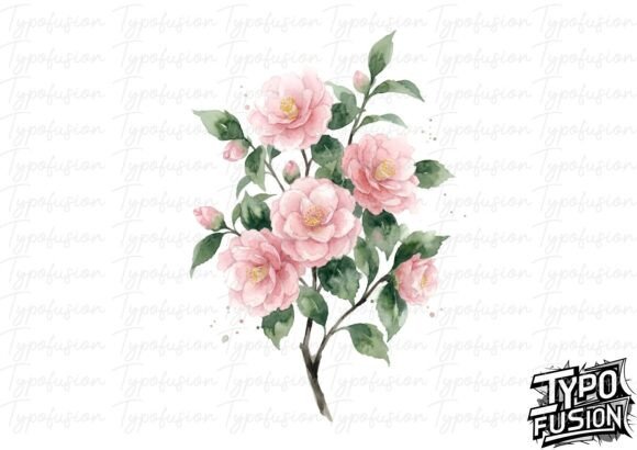 Pink Flower Watercolor PNG