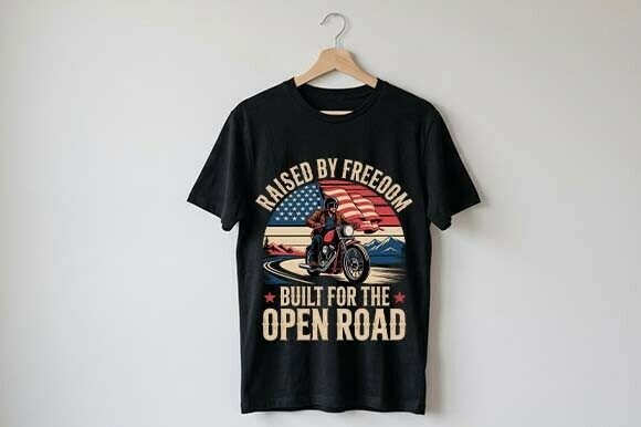 Raised By Freedom Open Road Biker SVG