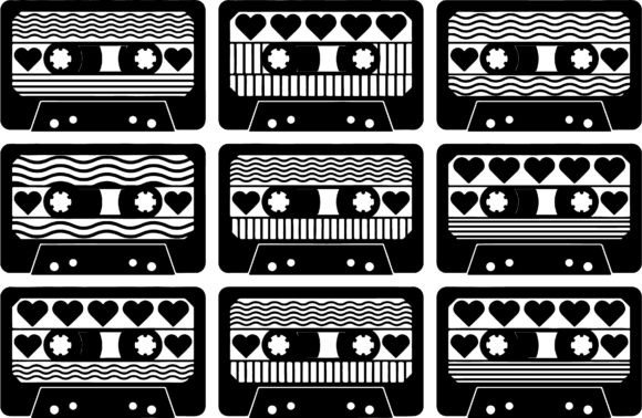 Retro Cassette Tape SVG Clipart Heart: A Versatile Design for Creative Projects