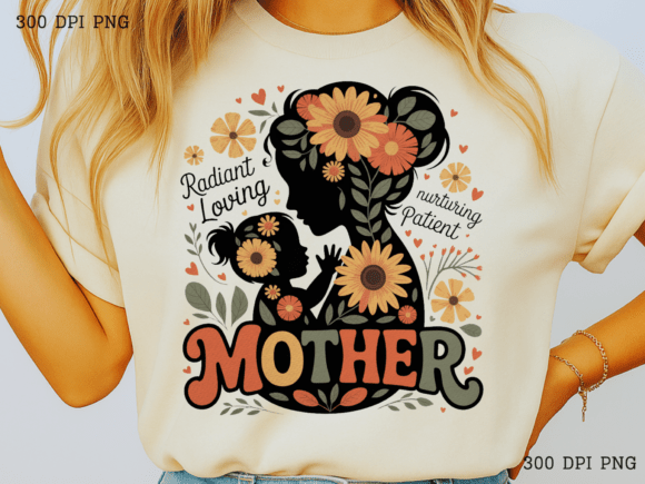 Retro Vintage Floral Mother’s Day PNG