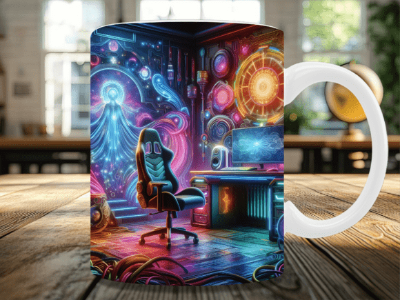 Sci-Fi Mug Wrap for Creative Expression