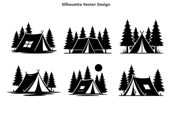 Spruce Forest Camp Vector Silhouette: A Strategic Design Asset for Creative Professionals