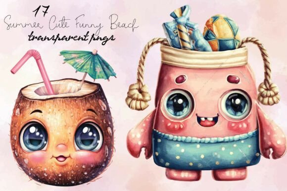 Summer Cute Funny Beach Day Clipart: A Creative Resource for All Seasons