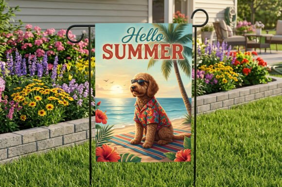 Summer Flag Sublimation Design – Digital Download 🌿✨