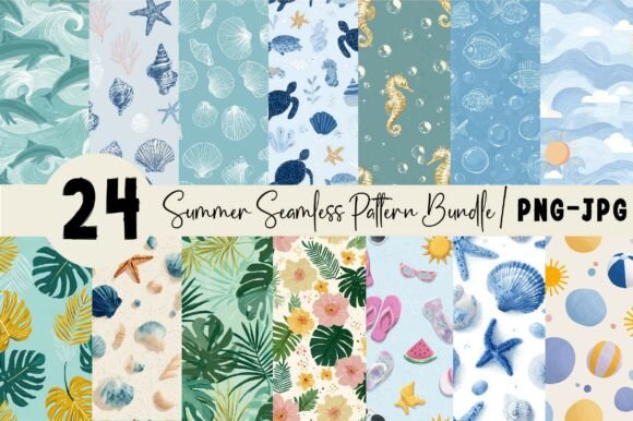 Summer Seamless Pattern Bundle: A Versatile Digital Resource for Creative Projects
