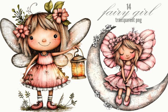 Whimsical Fairy Girl Clipart